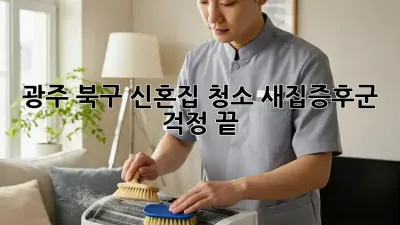 광주 북구 신혼집 청소: 새집증후군 걱정 끝!